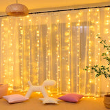 Cascada luces navideñas