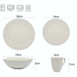 SET VAJILLA CERÁMICA DE LUJO 16 PIEZAS