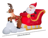 Papá Noel en Trineo Inflable