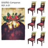SET MANTEL +  6 FUNDAS  SILLA NAVIDEÑAS