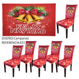 SET MANTEL +  6 FUNDAS  SILLA NAVIDEÑAS
