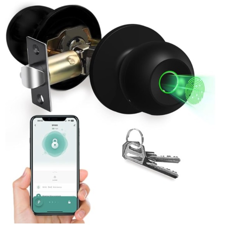 🔐 Cerradura Inteligente Tipo Perilla – Seguridad y Comodidad en un Solo Toque