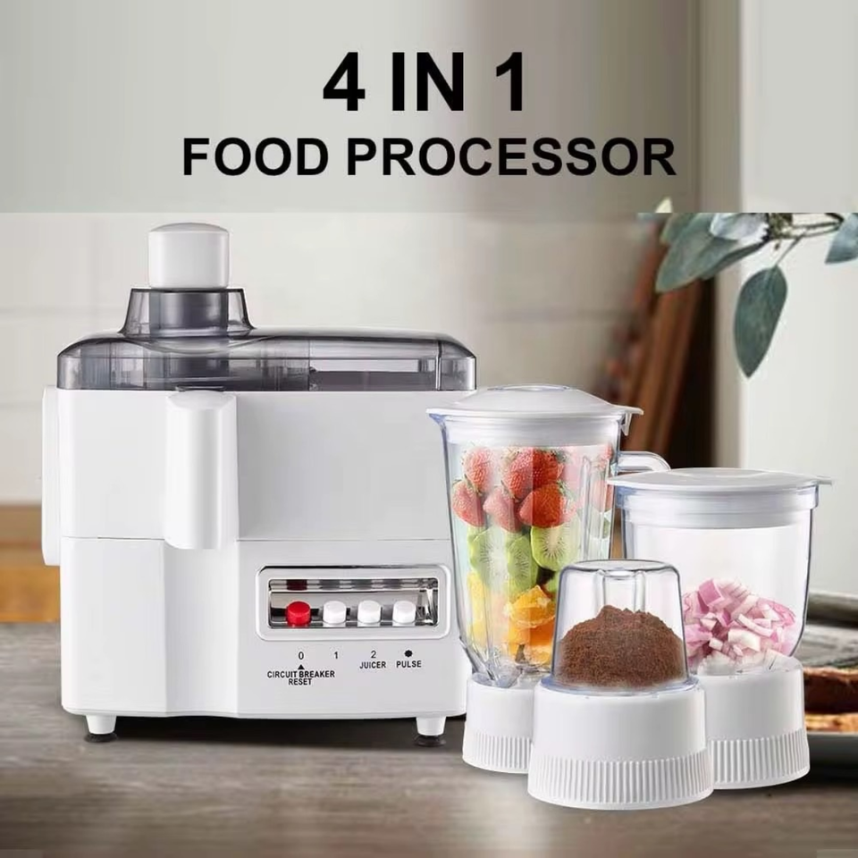 🥕🥤 Procesador de Alimentos 4 en 1 – Licuadora + Exprimidor + Picador + Mezclador