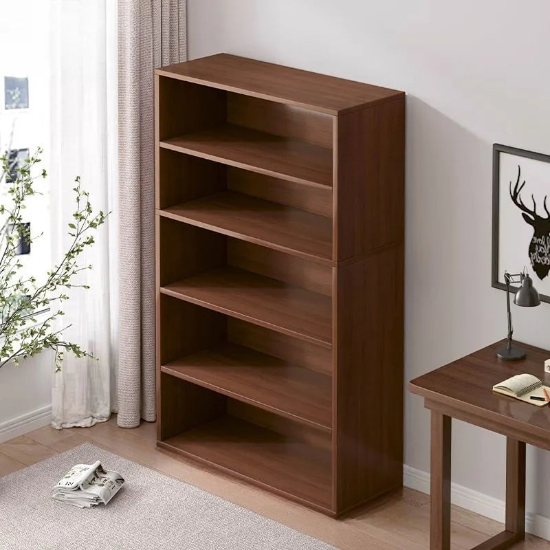 📚 Biblioteca Lisa Nogal Oscuro 60 × 24 × 137 cm – Atikus