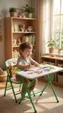 SET ESCRITORIO + SILLA PLEGABLE INFANTIL