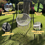 Silla Hamaca Colgante con Soporte Metálico