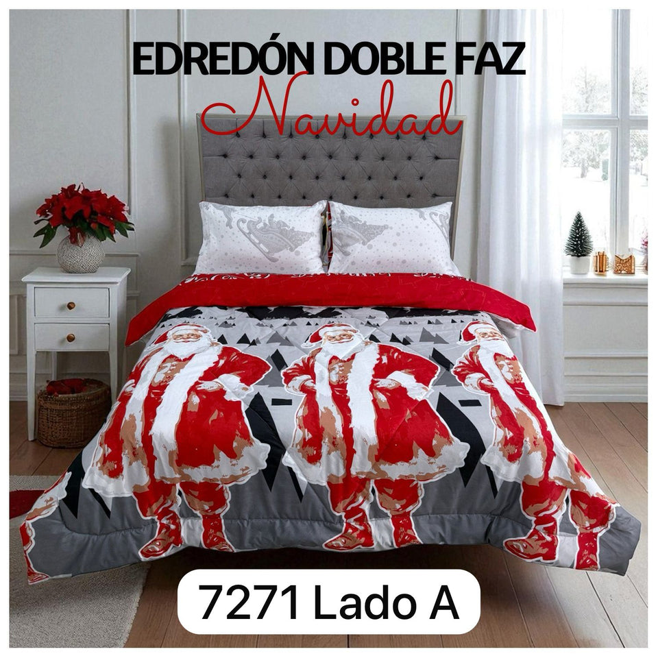 EDREDON DOBLE FAZ NAVIDAD
