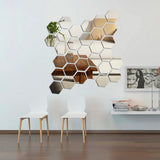 Espejos acrílicos hexagonales set de 10 unidades