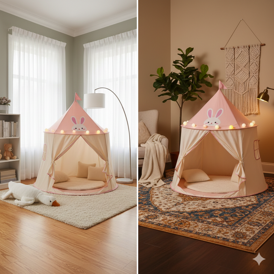 CARPA CASTILLO CON LUCES LED