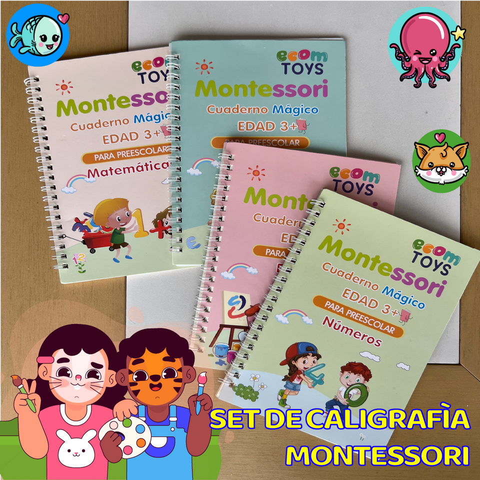 SET X 4 LIBROS DE CALIGRAFIA