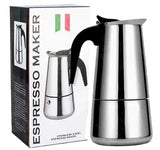 CAFETERA ITALIANA EN ACERO INOXIDABLE