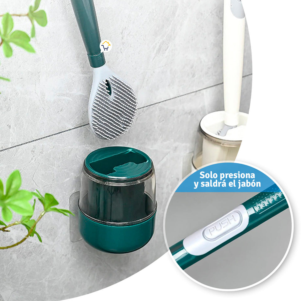 Cepillo Limpieza Con Dispensador De Jabón