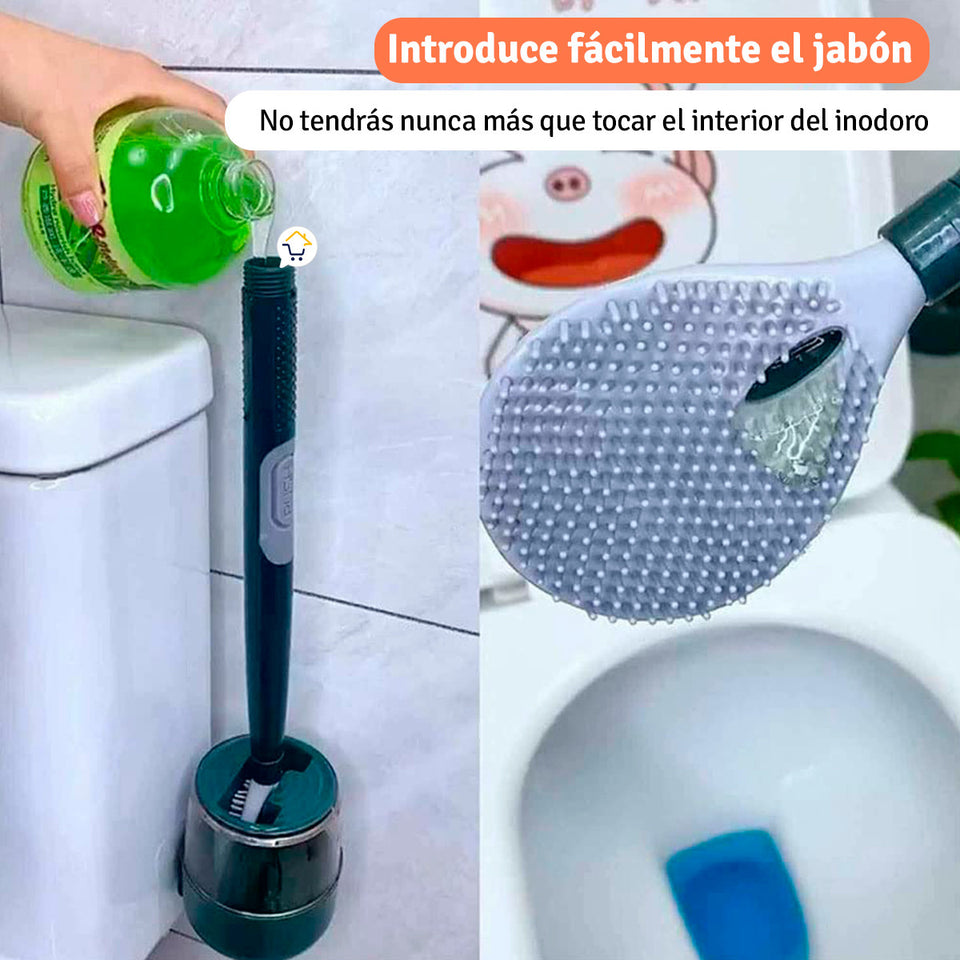 Cepillo Limpieza Con Dispensador De Jabón
