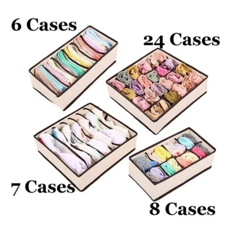 Set de 4 organizadores de ropa interior