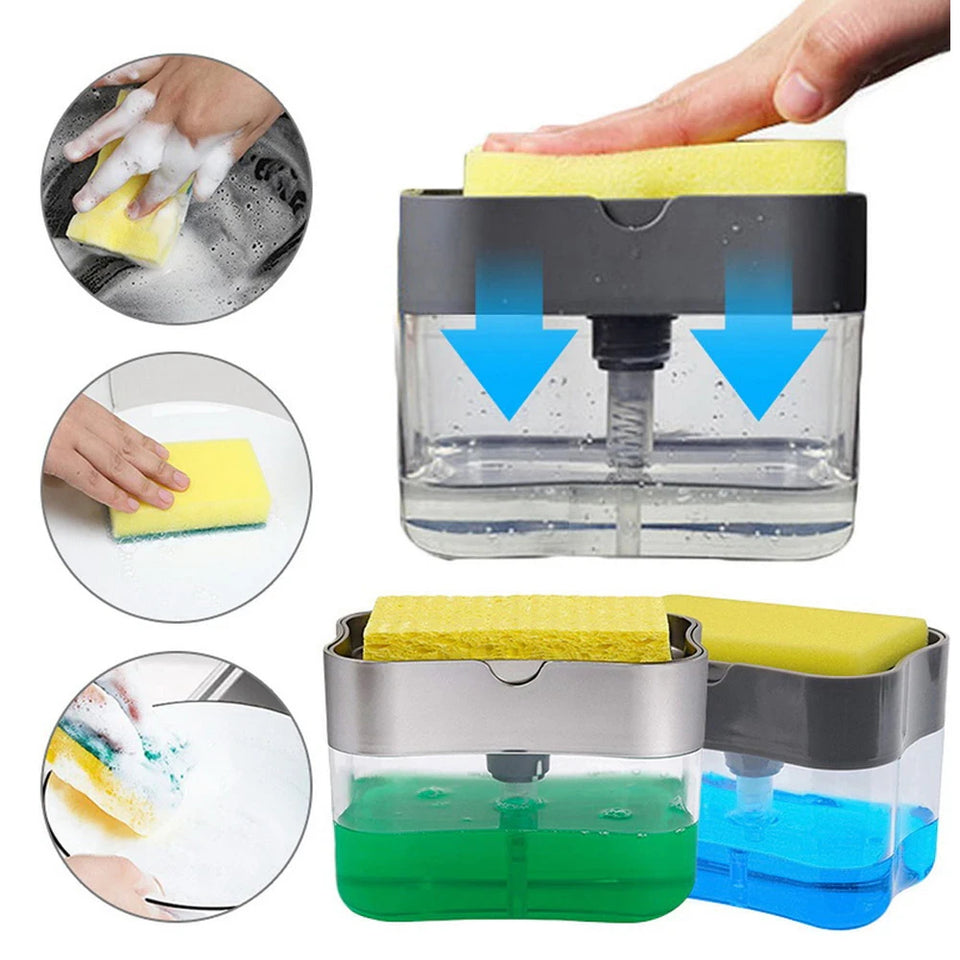 Dispensador De Jabón Con Soporte De Esponja